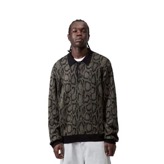 Carhartt WIP L/S Snake Polo Snake Camo Jacquard Leaf