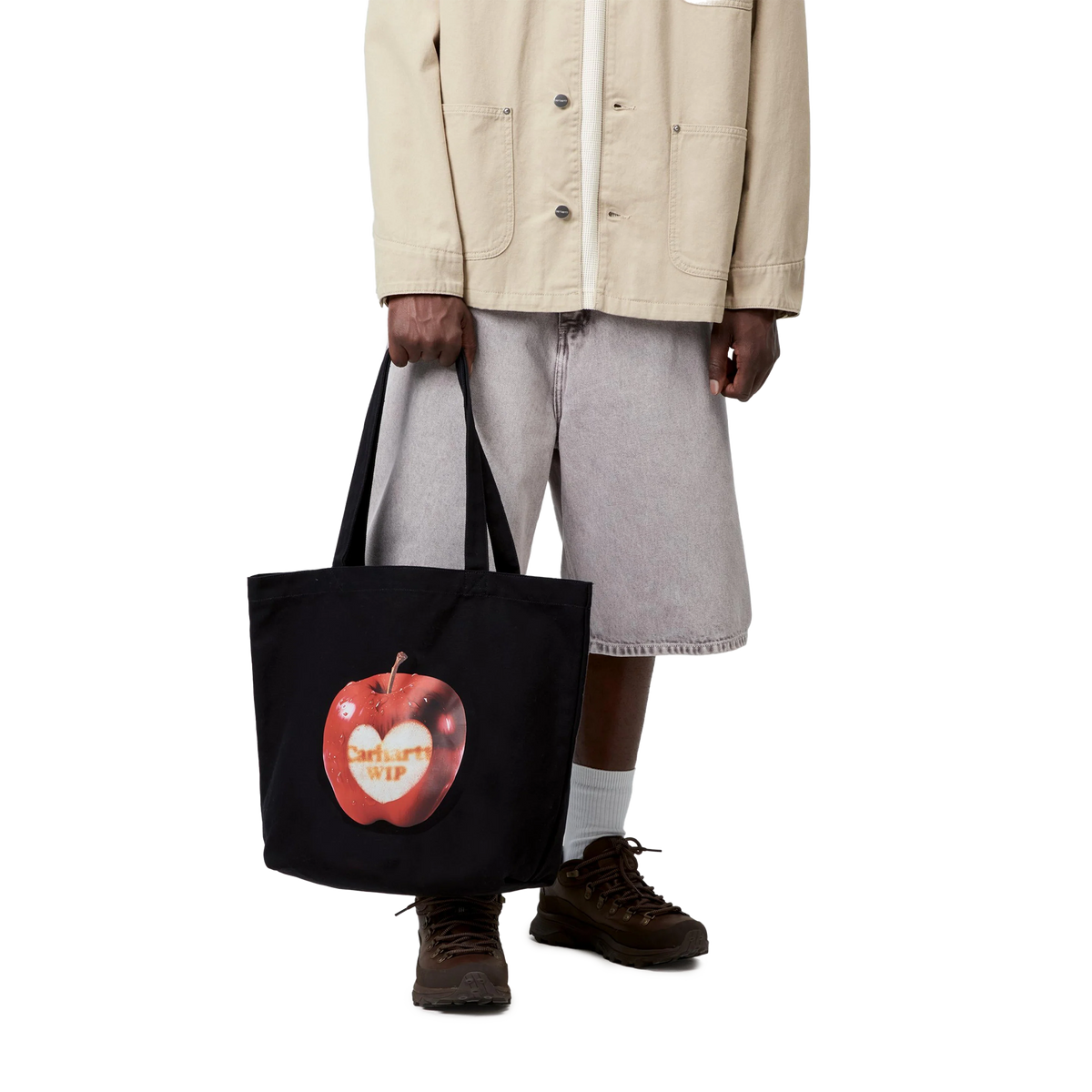 Carhartt WIP Canvas Graphic Tote Spoiled Print Black