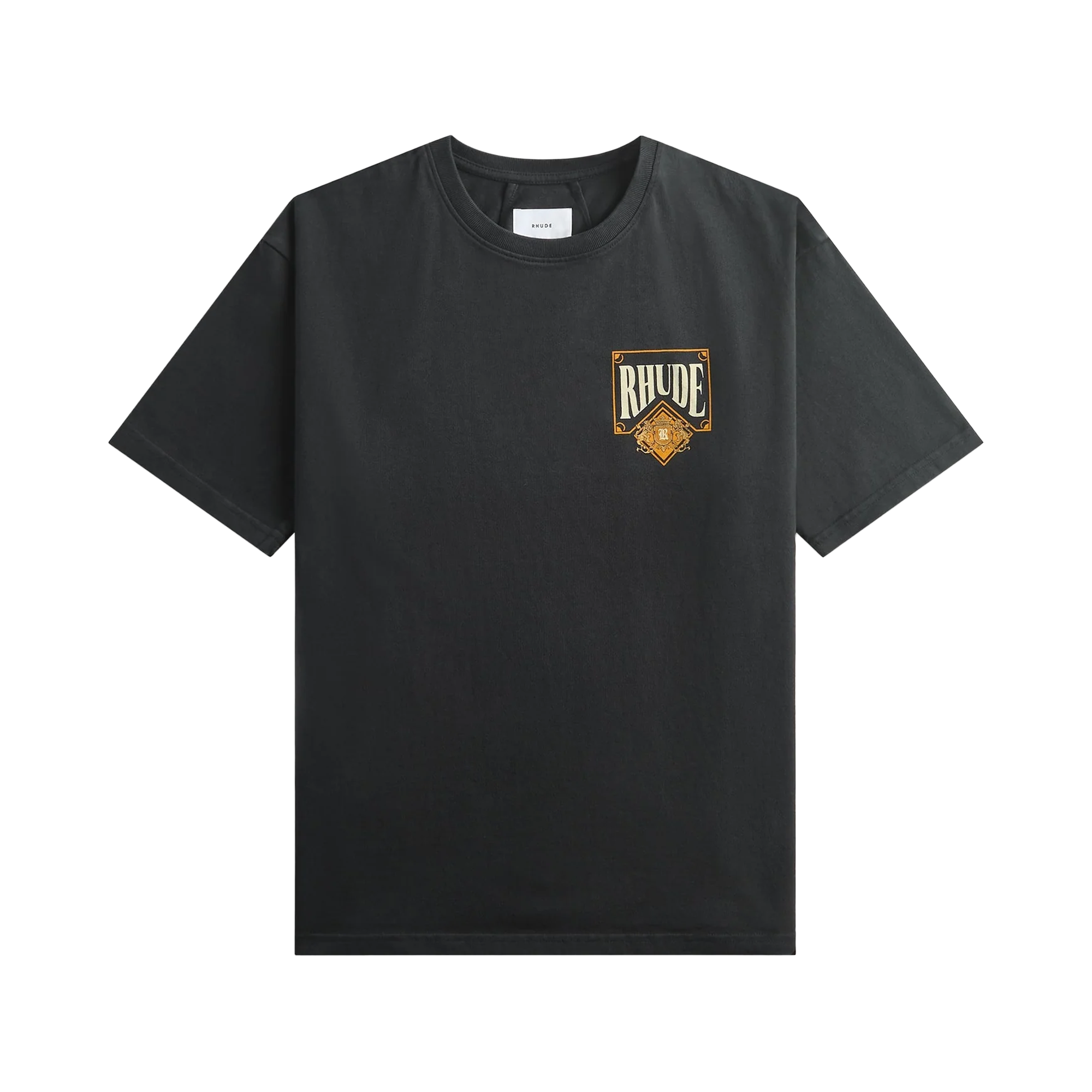 R H U D E Playing Card T-Shirt Vintage Black/Yellow