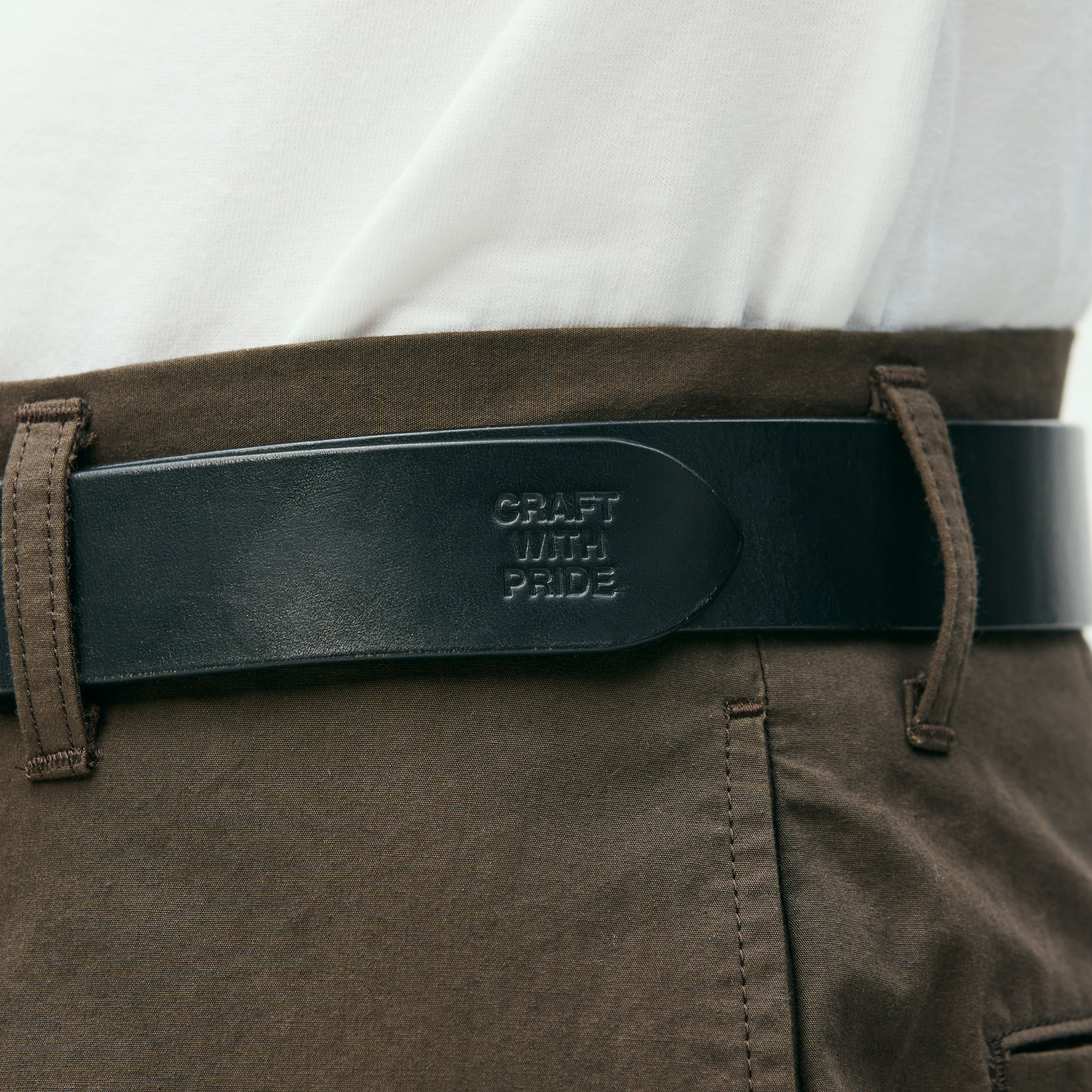 Neighborhood Leather Belt Brown
