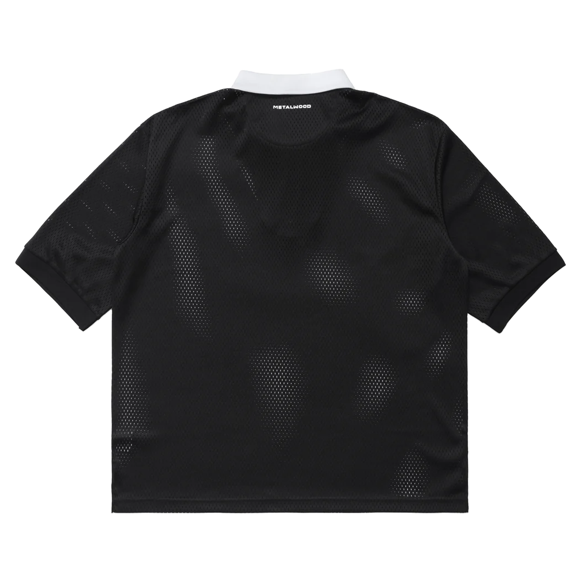 Metalwood Quarter Zip Jersey Polo Black