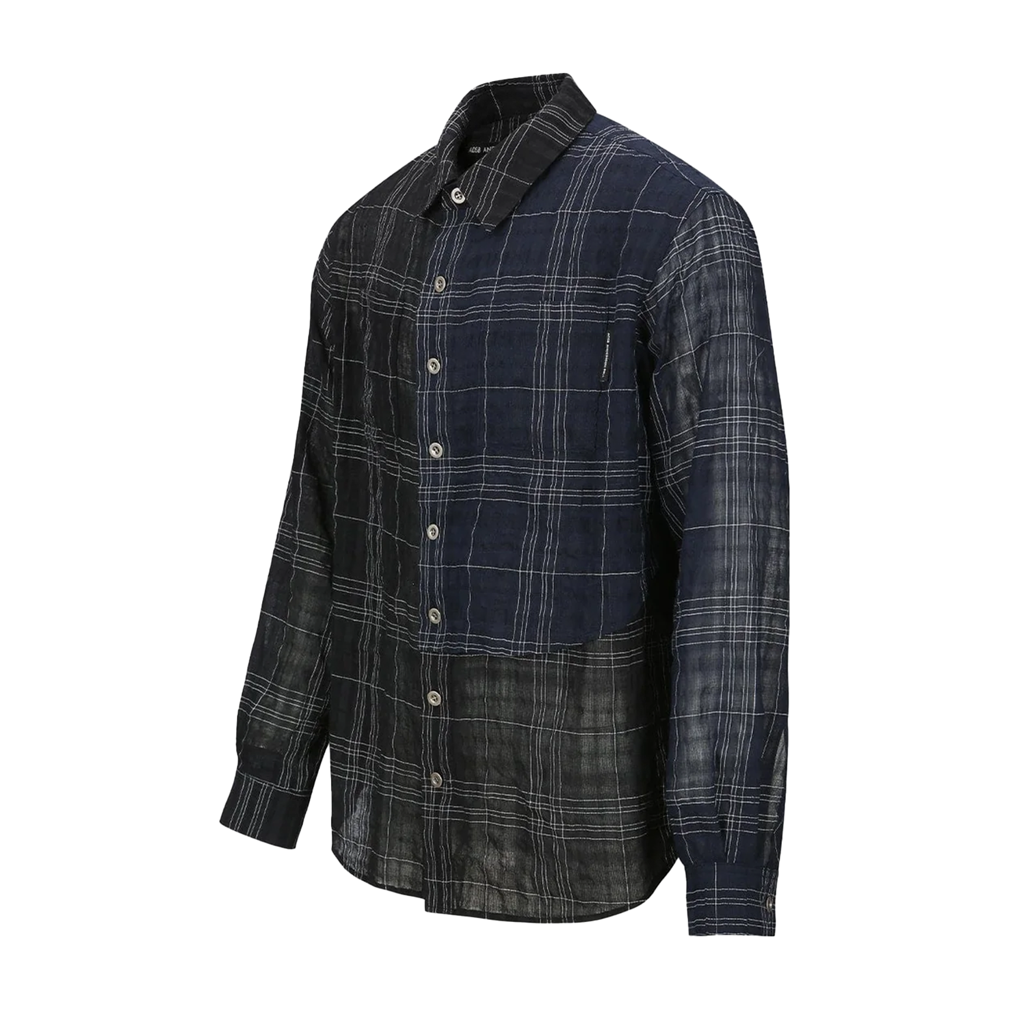 Andersson Bell Check Layered Shirts Black ATB1275M