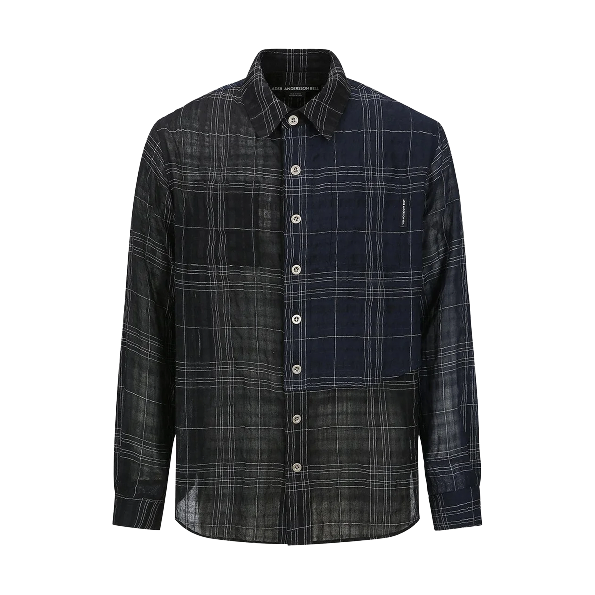Andersson Bell Check Layered Shirts Black ATB1275M