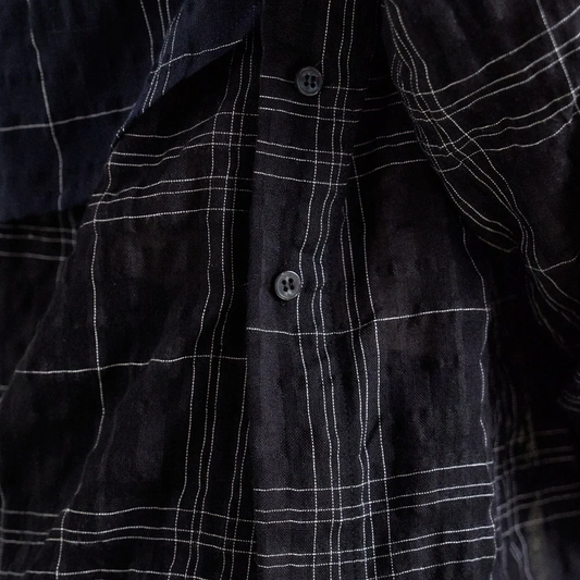 Andersson Bell Check Layered Shirts Black ATB1275M