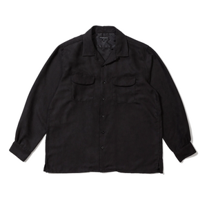 Engineered Garments Classic Shirt A Black Polyester Lt.Weight Fake Suede