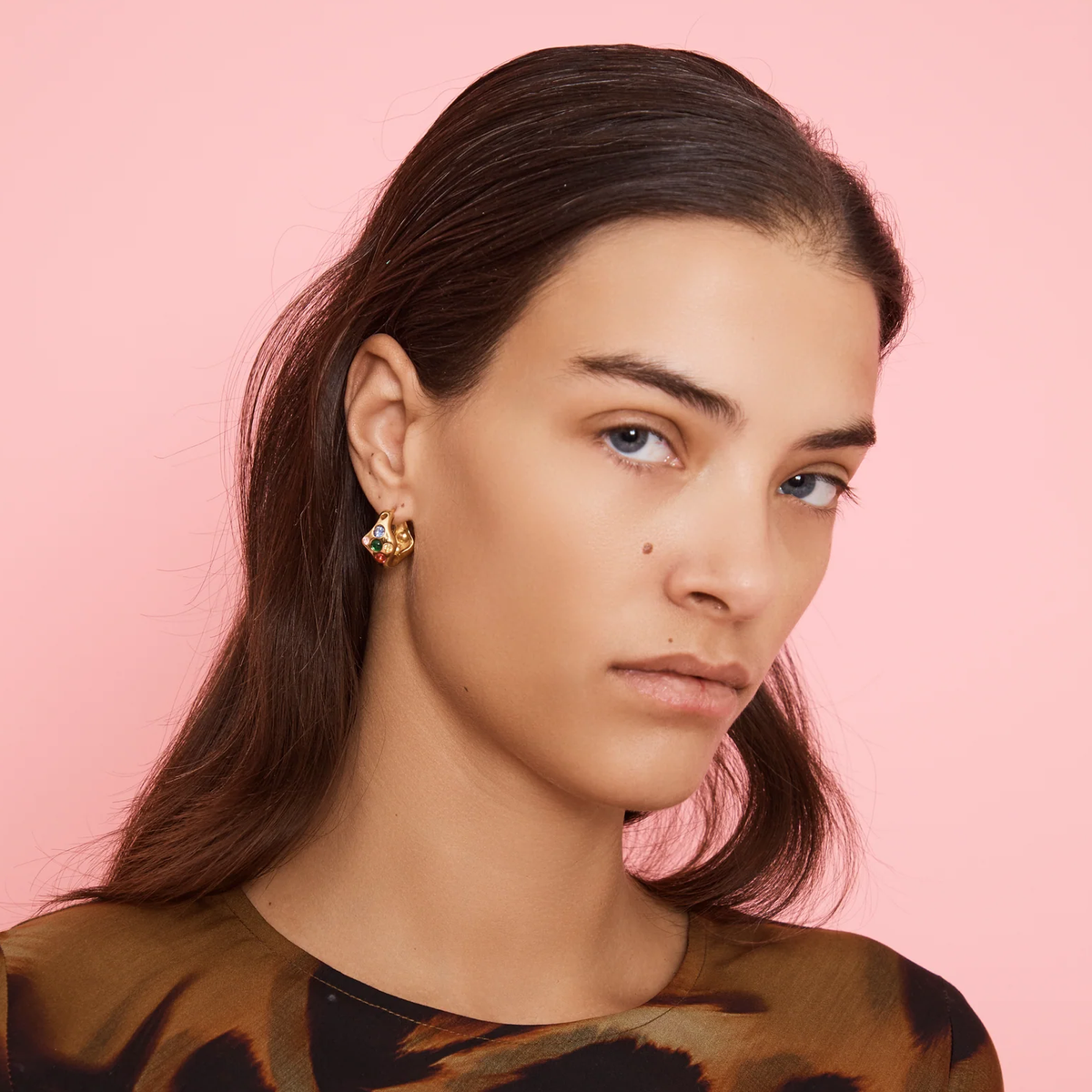 Collina Strada Bat Earrings Gold