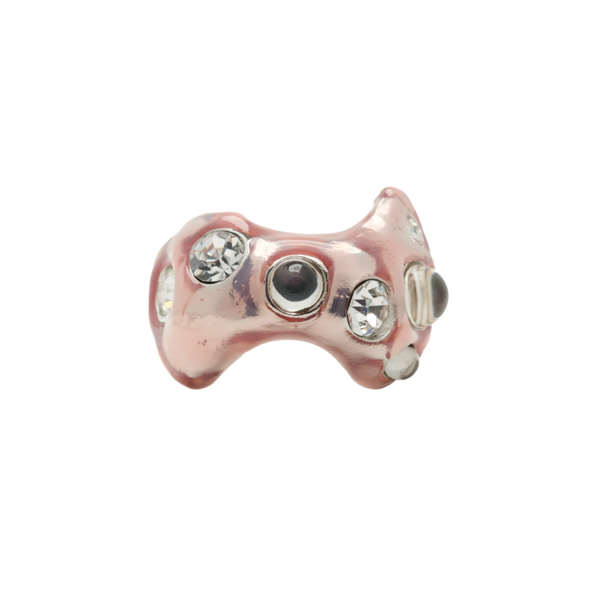 Collina Strada Bat Ring Metallic Pink