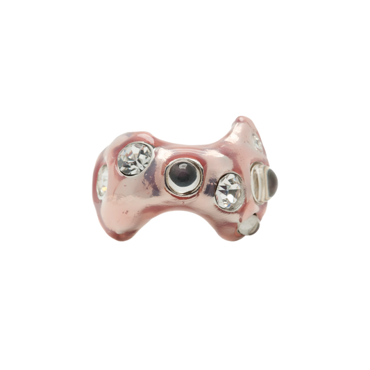 Collina Strada Bat Ring Metallic Pink