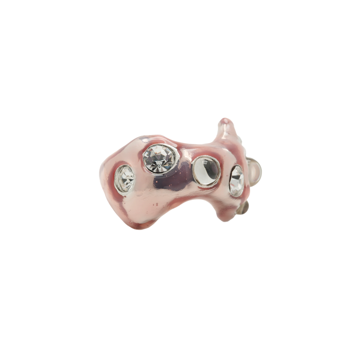Collina Strada Bat Ring Metallic Pink