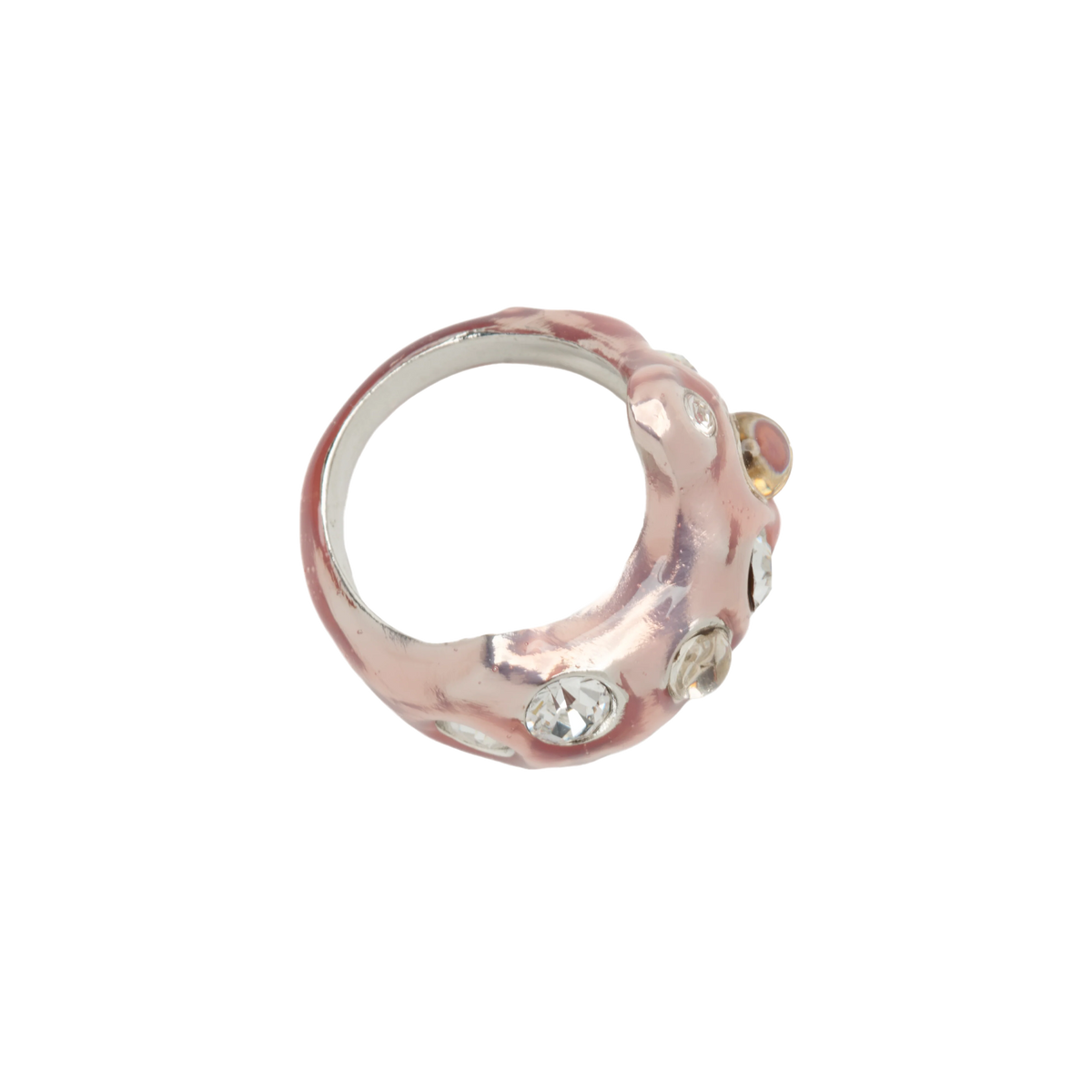 Collina Strada Bat Ring Metallic Pink