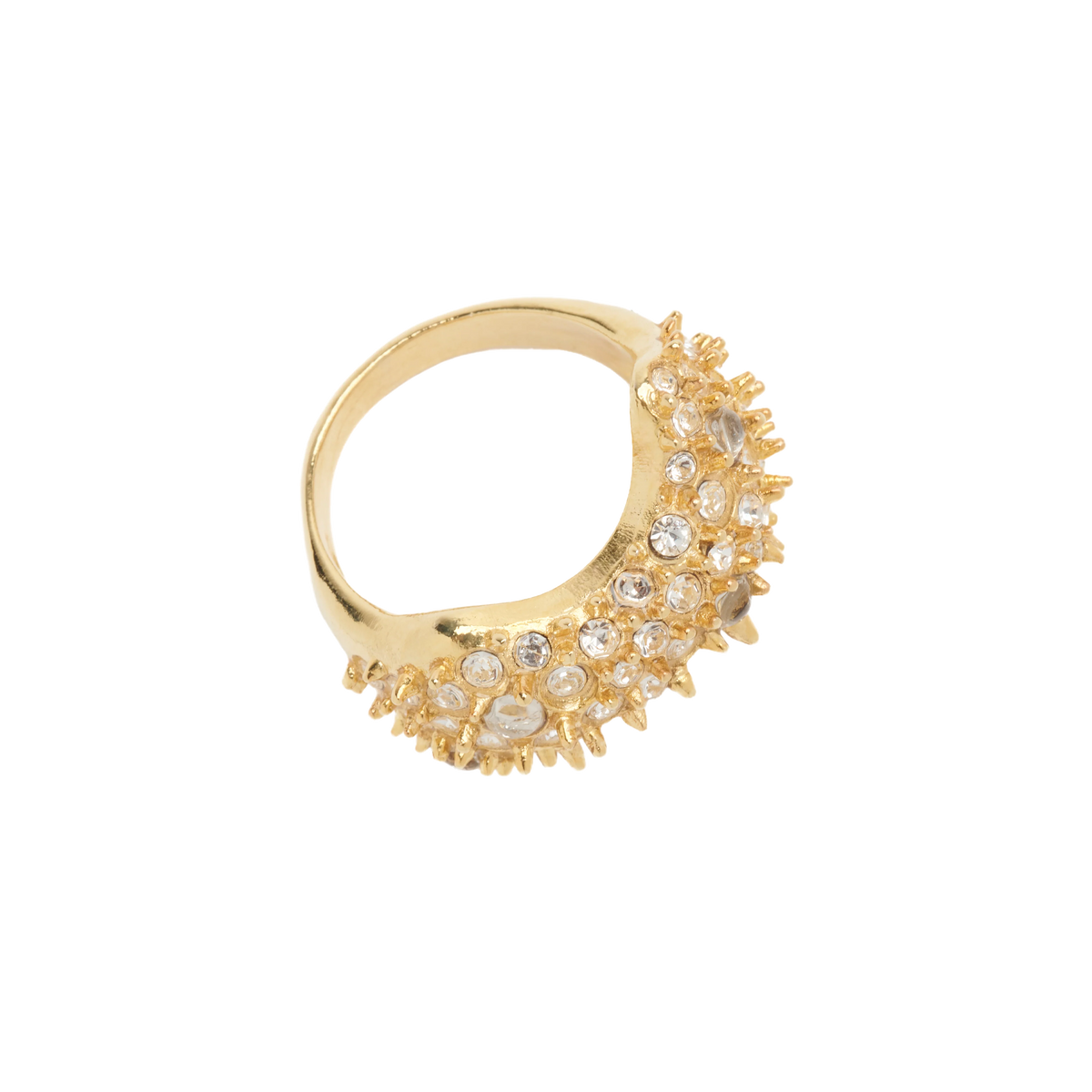 Collina Strada Bat Spike Ring Gold Clear