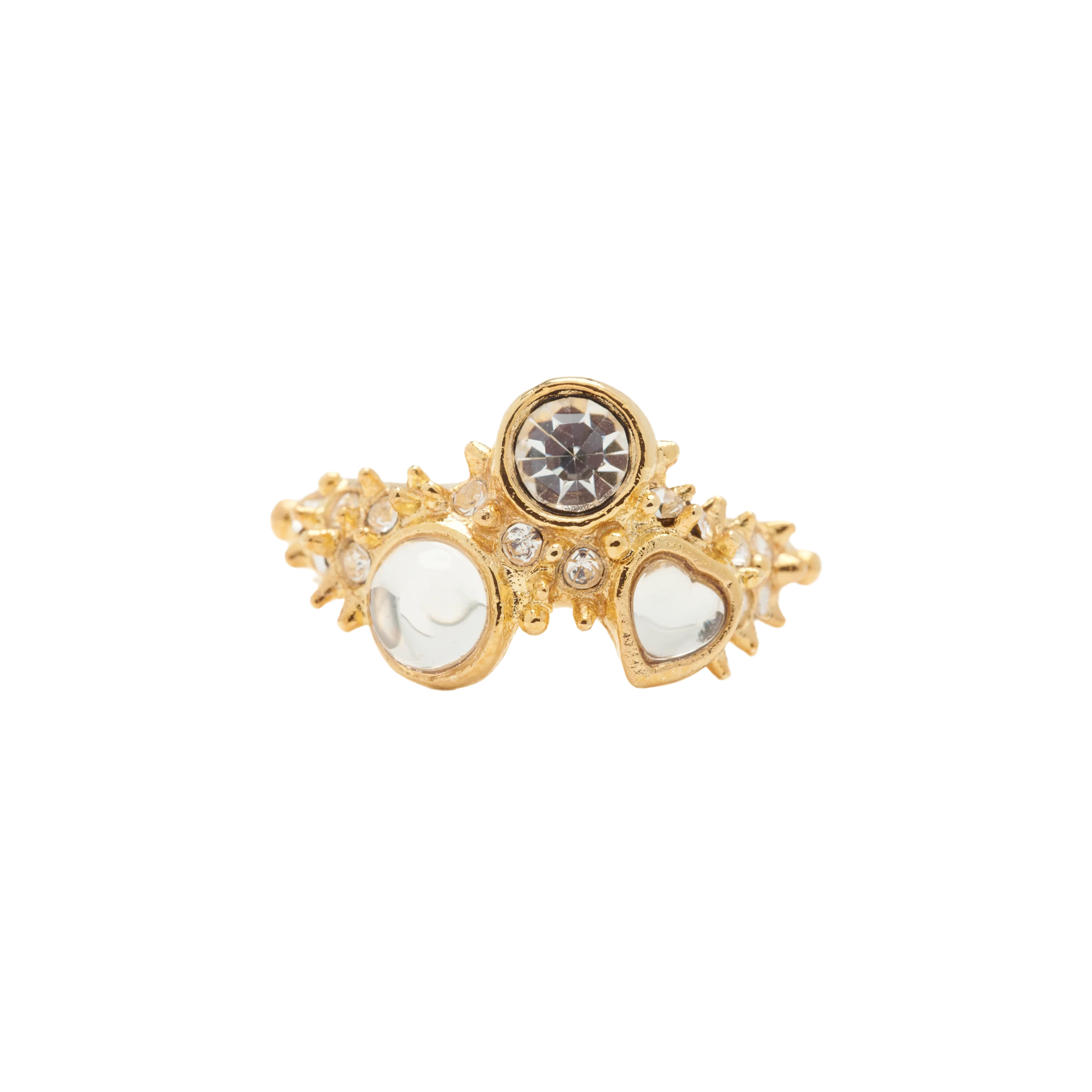 Collina Strada Florence Spike Ring Gold Clear