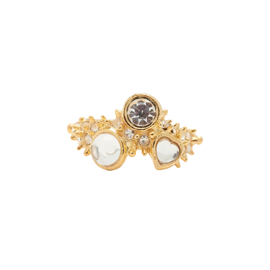 Collina Strada Florence Spike Ring Gold Clear