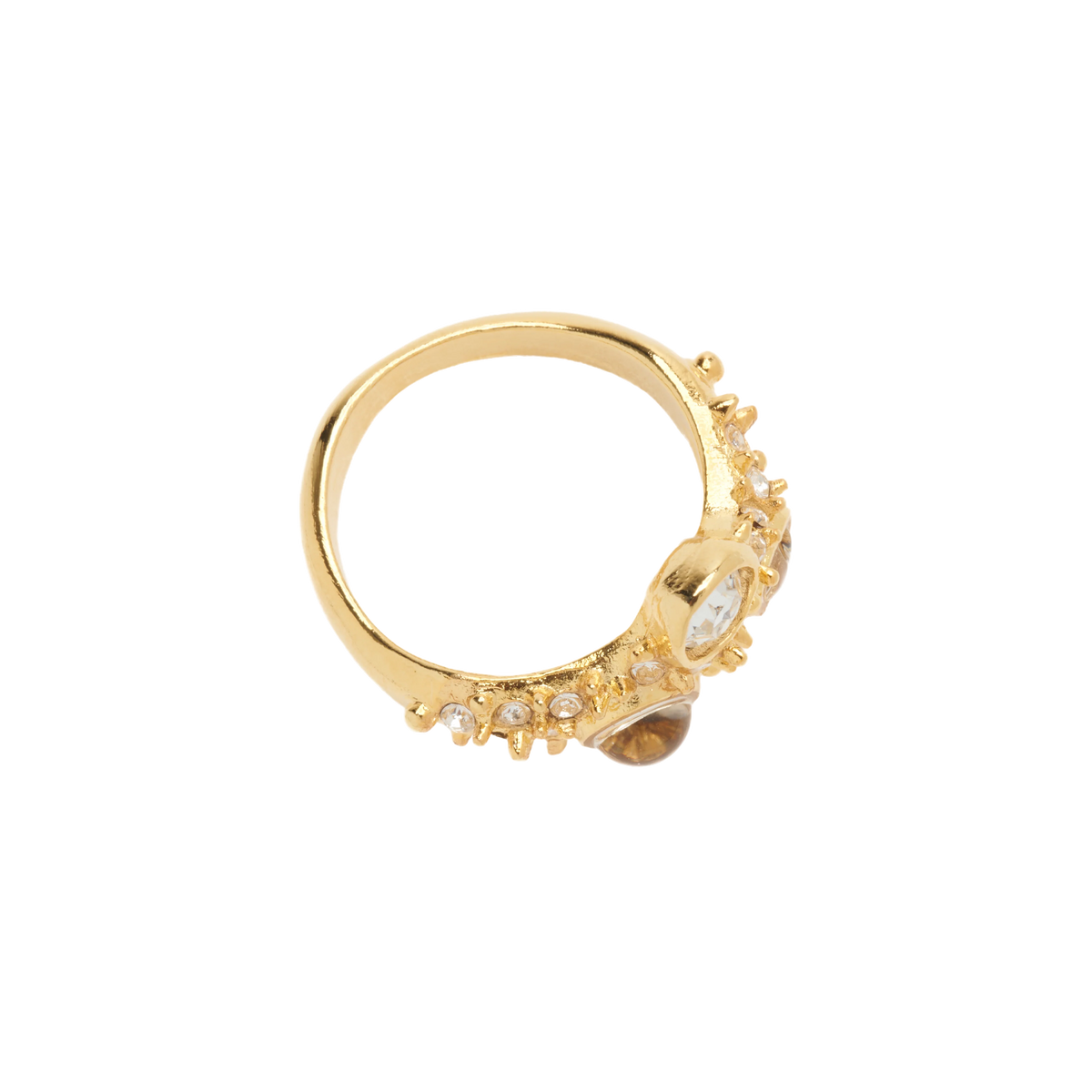 Collina Strada Florence Spike Ring Gold Clear