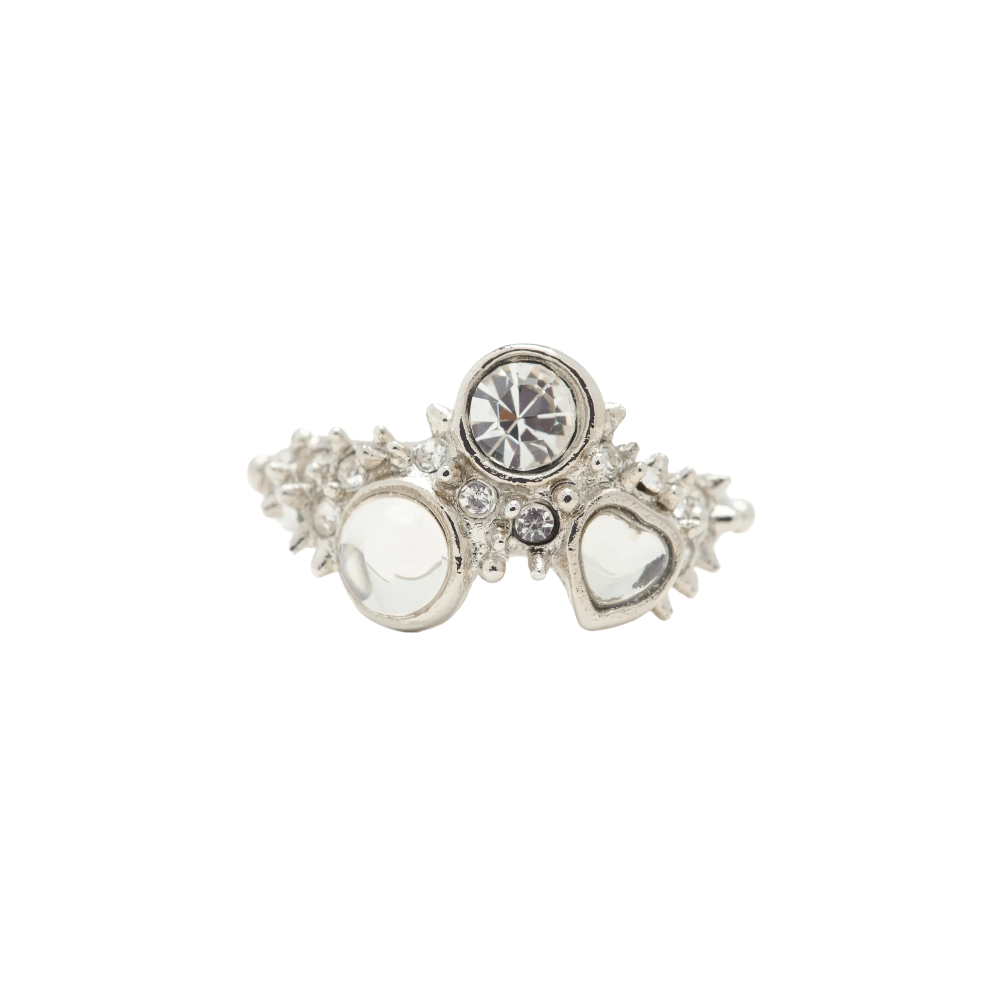 Collina Strada Florence Spike Ring Silver Clear