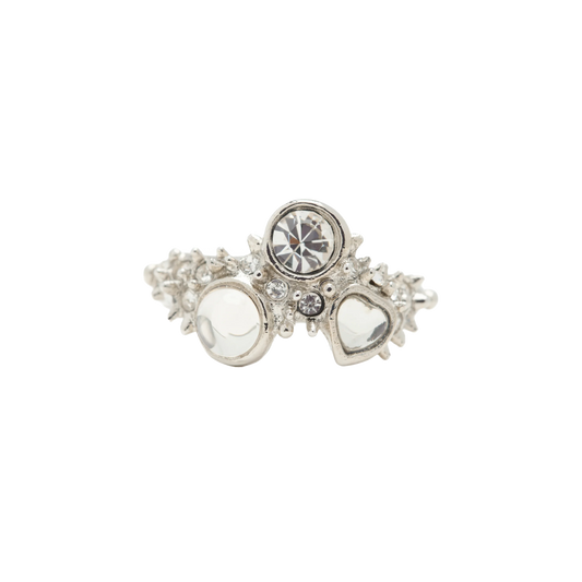 Collina Strada Florence Spike Ring Silver Clear