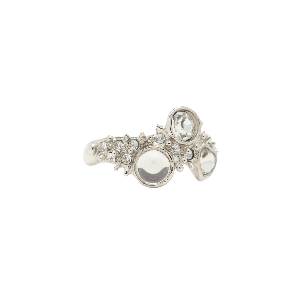 Collina Strada Florence Spike Ring Silver Clear