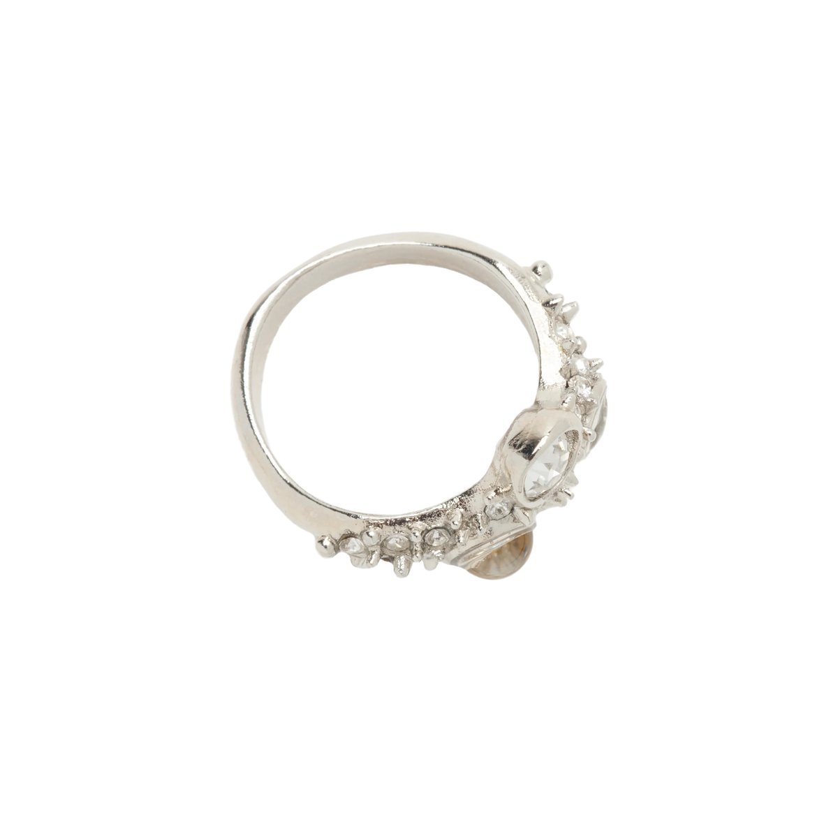 Collina Strada Florence Spike Ring Silver Clear