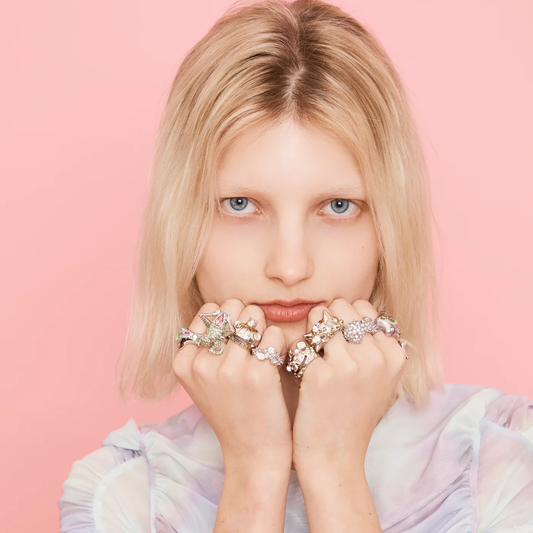 Collina Strada Florence Spike Ring Silver Clear