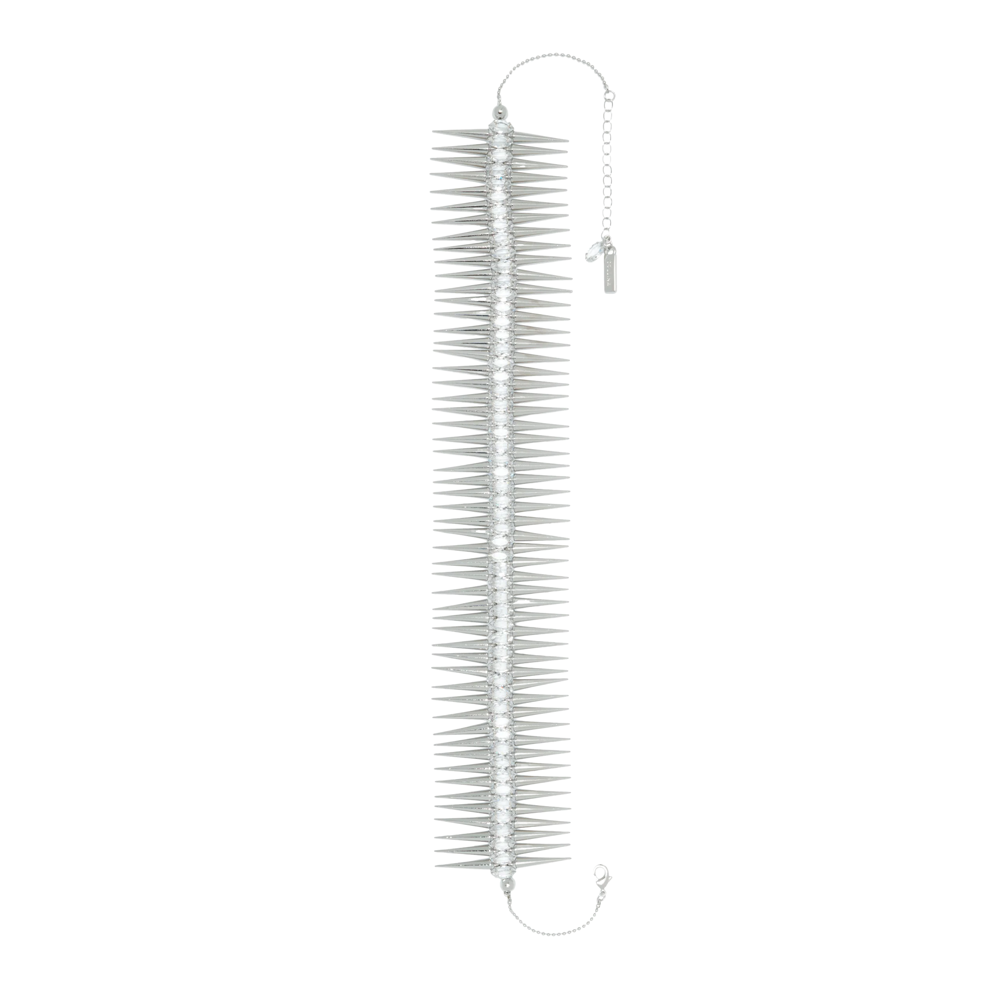 Collina Strada Goth Choker Silver Clear