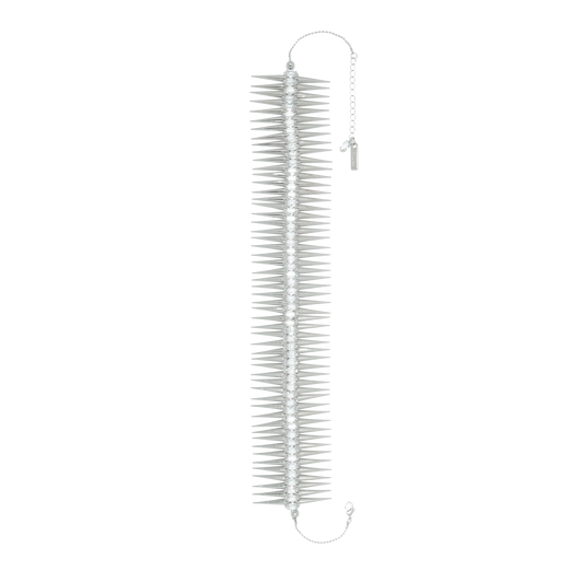 Collina Strada Goth Choker Silver Clear