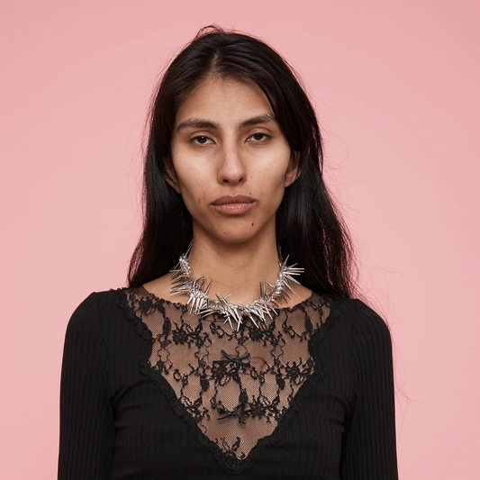 Collina Strada Goth Choker Silver Clear