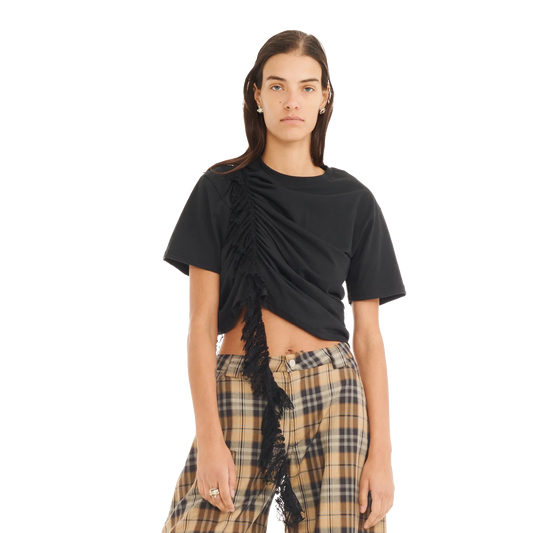 Collina Strada Lace Amaryllis Duo T-Shirt Black
