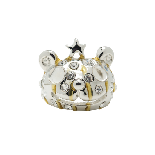 Collina Strada Princess Bear Ring Gold Stripe Freckles