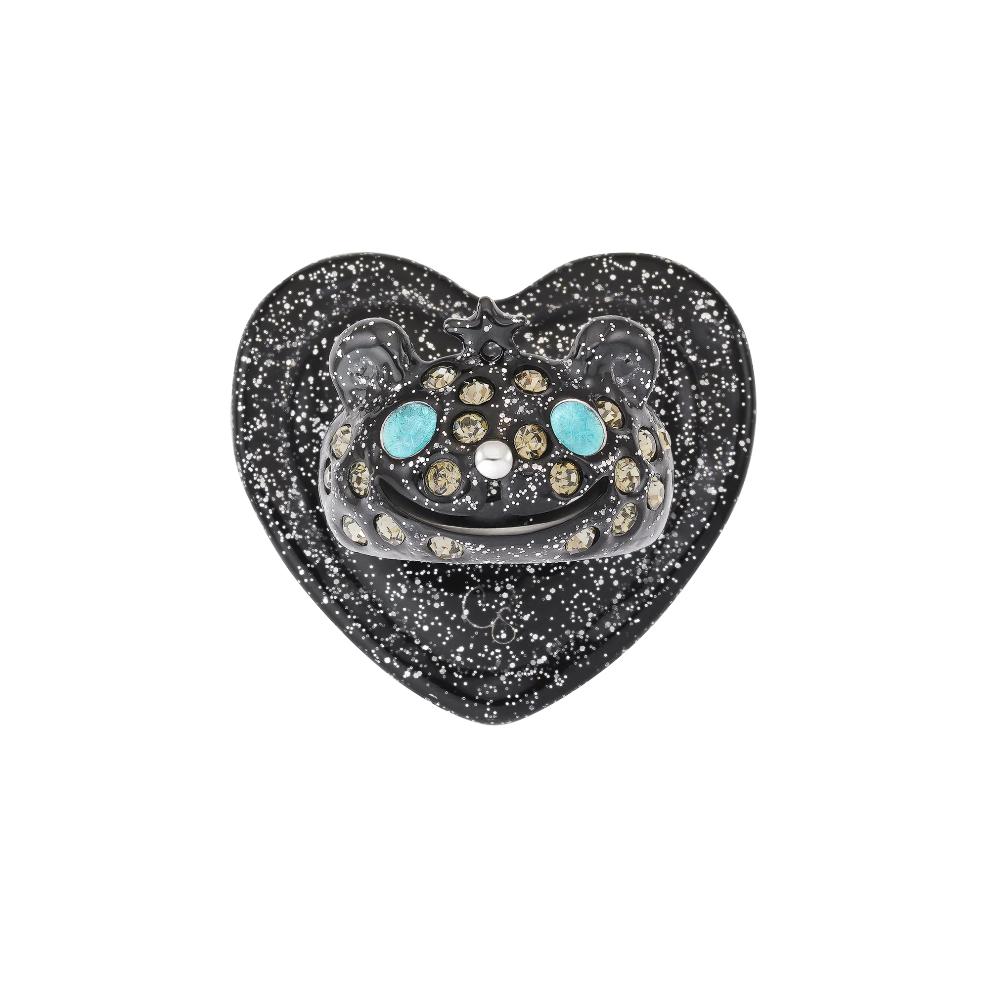 Stand Oil  x Collina Strada Princess Bear Grip Ring Black Glitter