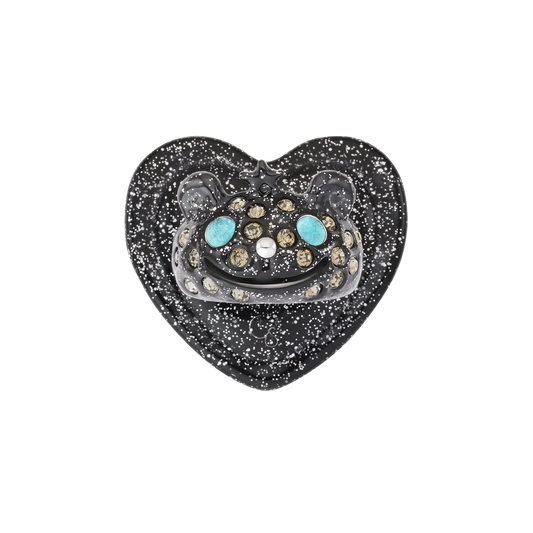 Stand Oil  x Collina Strada Princess Bear Grip Ring Black Glitter