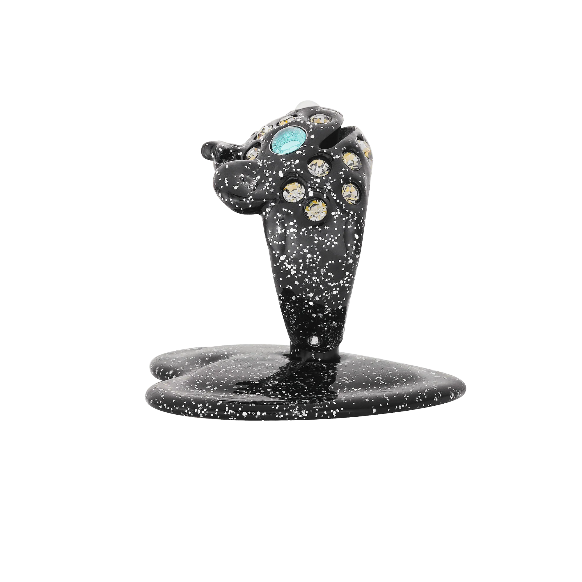 Stand Oil  x Collina Strada Princess Bear Grip Ring Black Glitter
