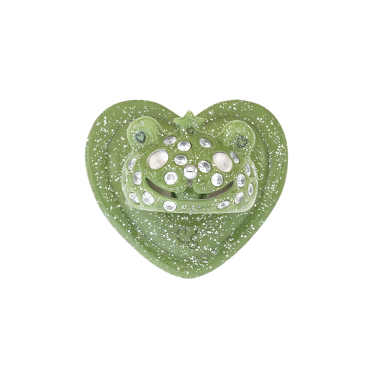Stand Oil  x Collina Strada Princess Bear Grip Ring Green Glitter