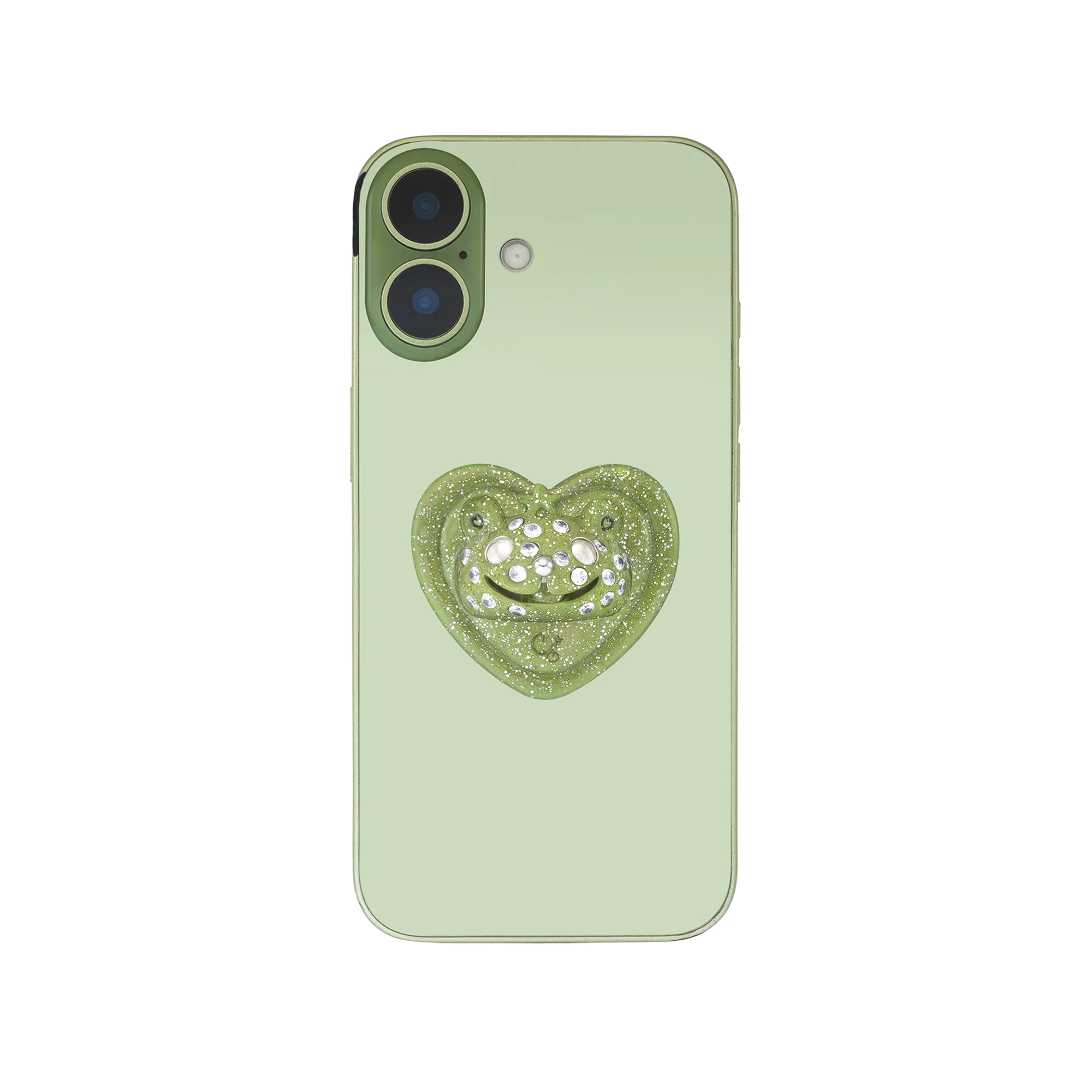 Stand Oil  x Collina Strada Princess Bear Grip Ring Green Glitter