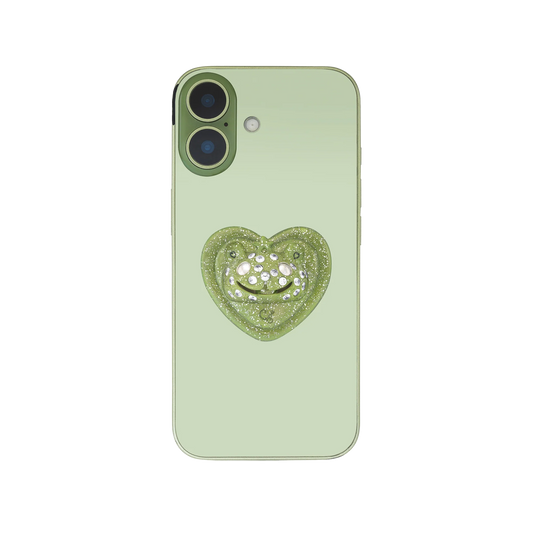 Stand Oil  x Collina Strada Princess Bear Grip Ring Green Glitter