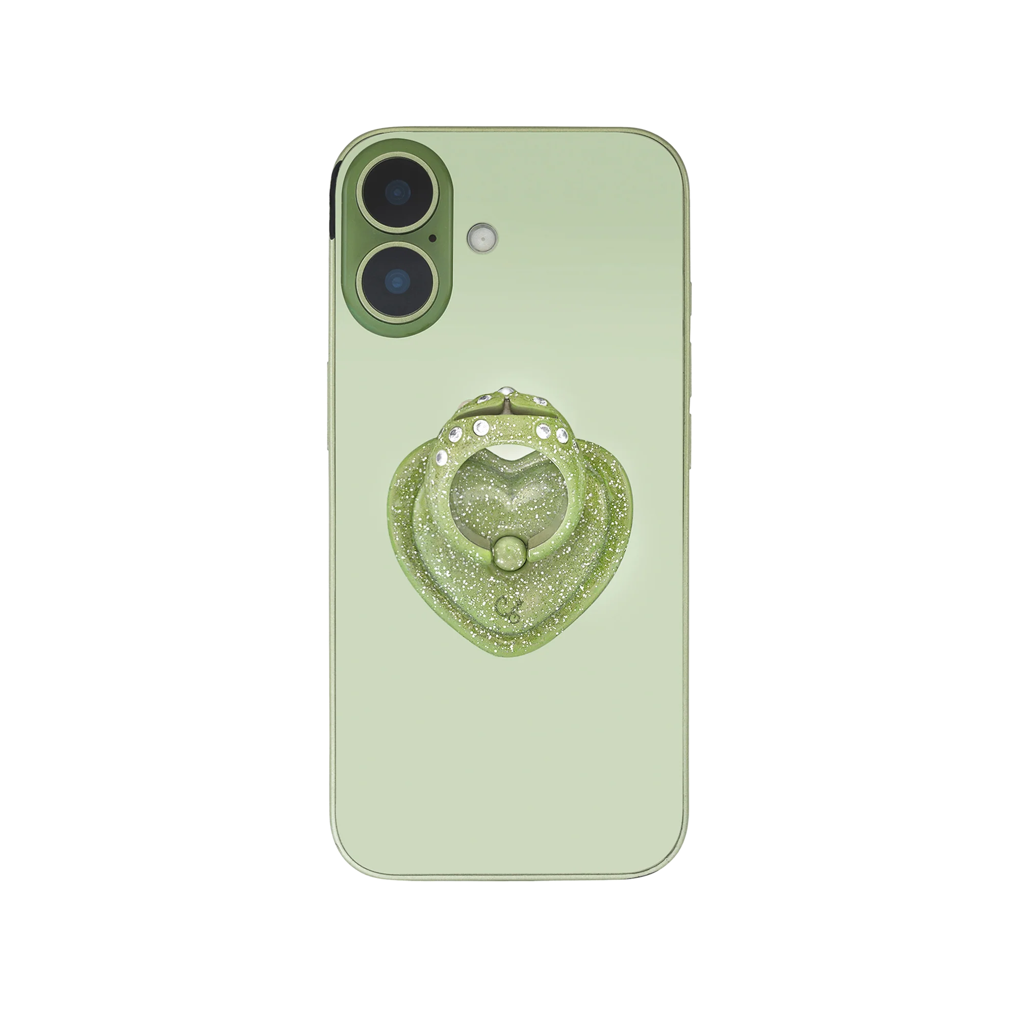 Stand Oil  x Collina Strada Princess Bear Grip Ring Green Glitter