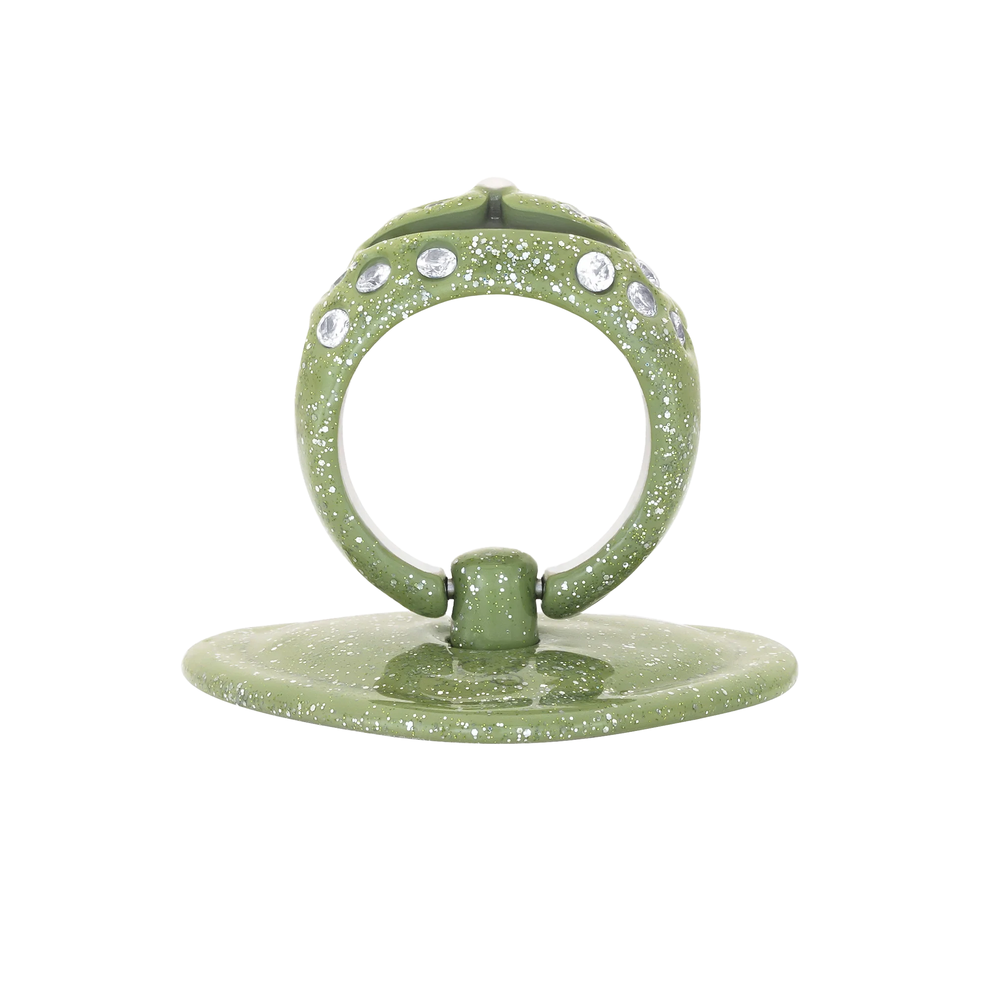 Stand Oil  x Collina Strada Princess Bear Grip Ring Green Glitter