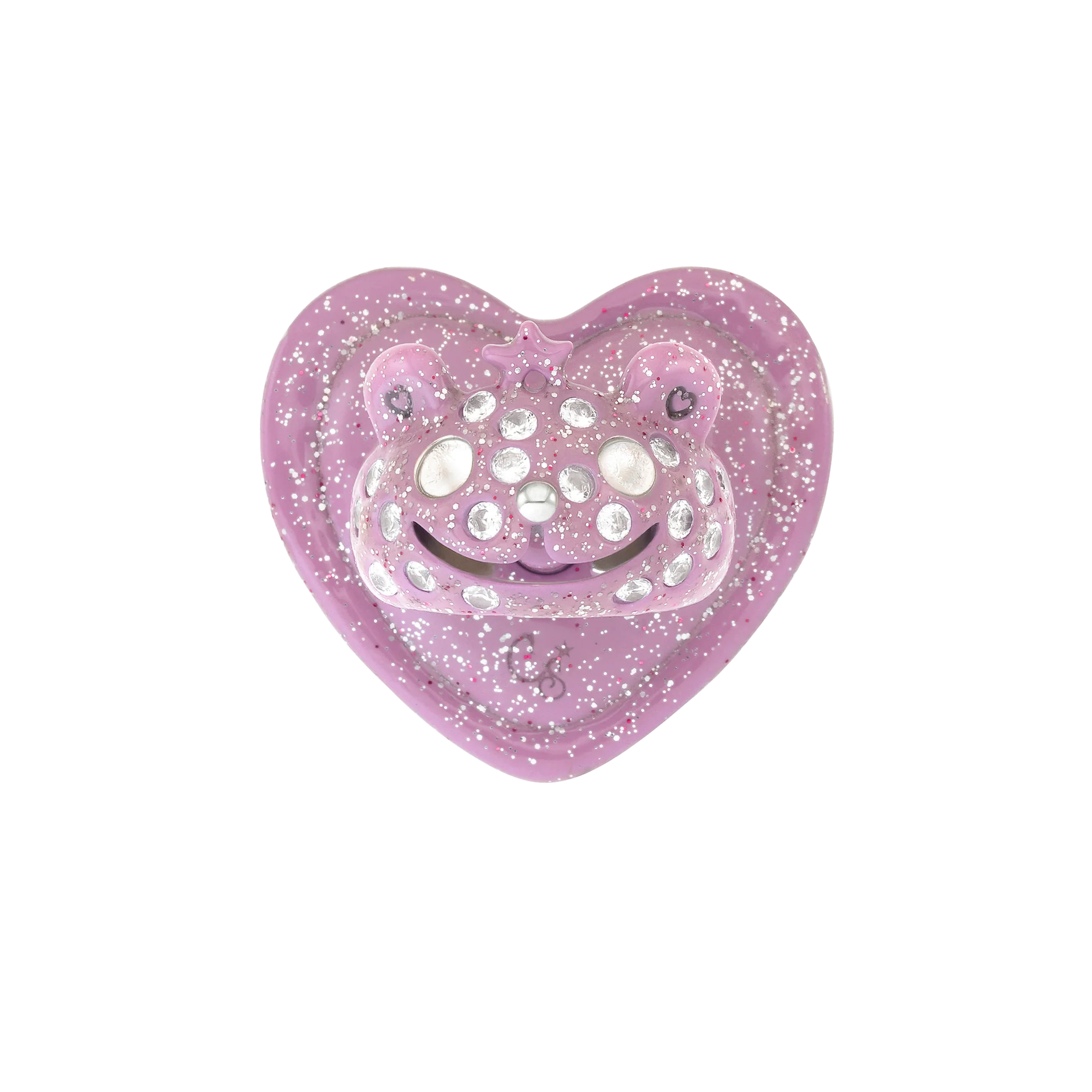 Stand Oil  x Collina Strada Princess Bear Grip Ring Pink Glitter