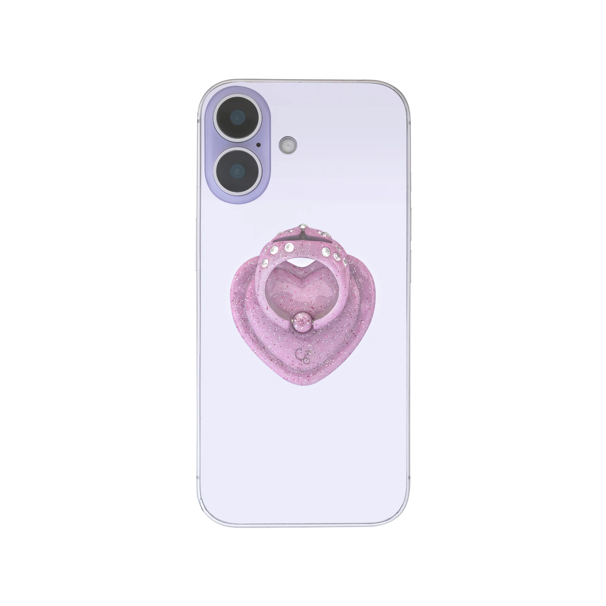 Stand Oil  x Collina Strada Princess Bear Grip Ring Pink Glitter