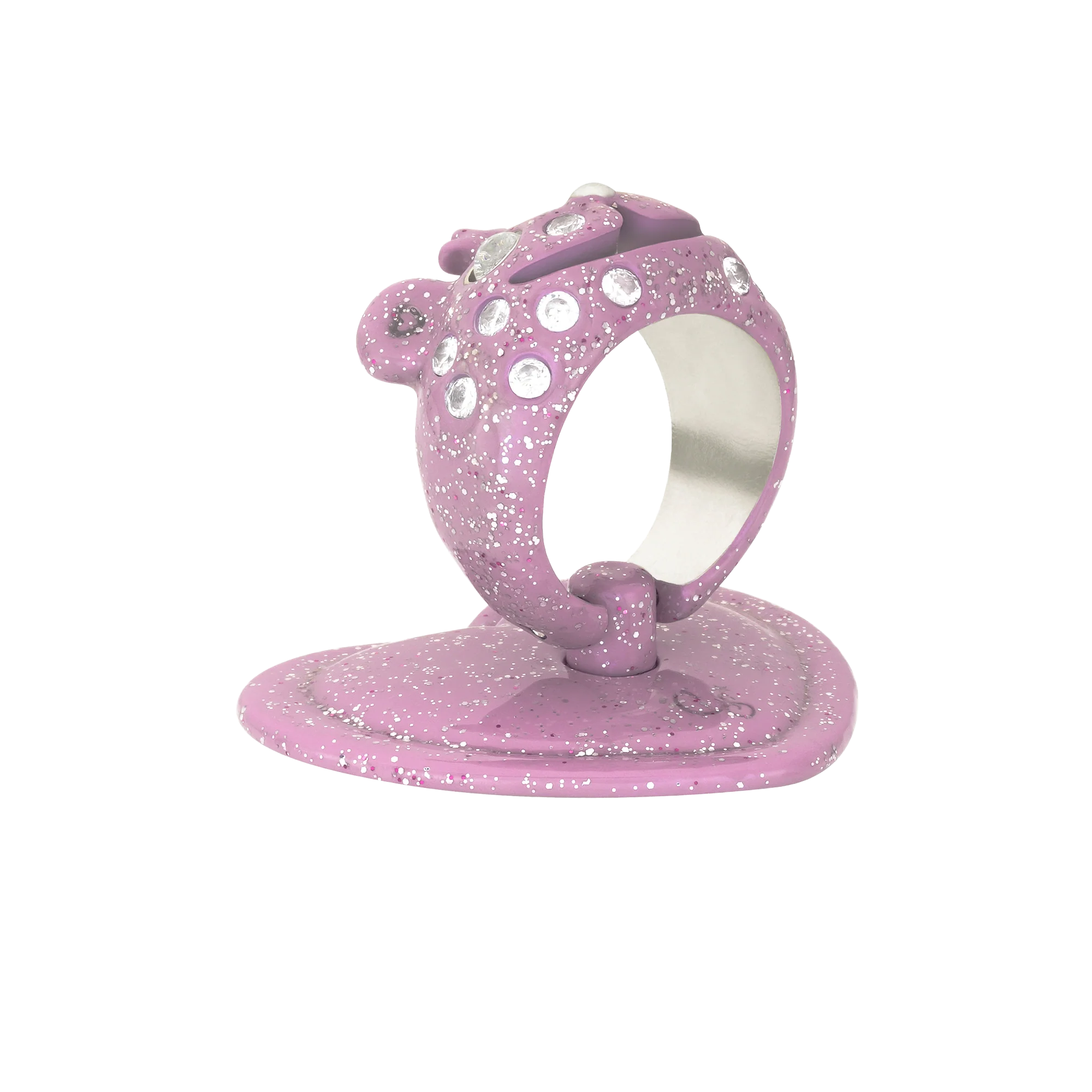 Stand Oil  x Collina Strada Princess Bear Grip Ring Pink Glitter