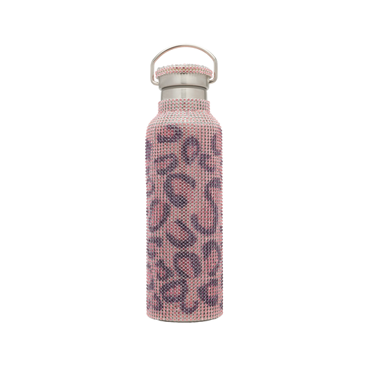 Collina Strada Water Bottle Pink Leopard