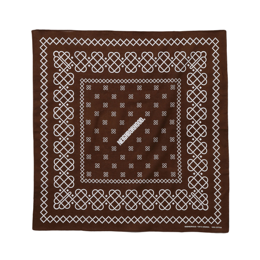Neighborhood Line Pattern Bandana Brown 252BXNH-AC03