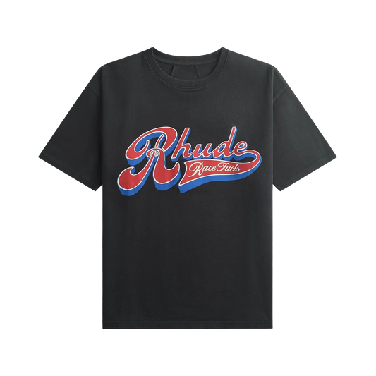 R H U D E Pit Stop T-Shirt Vintage Black/ Red/Blue