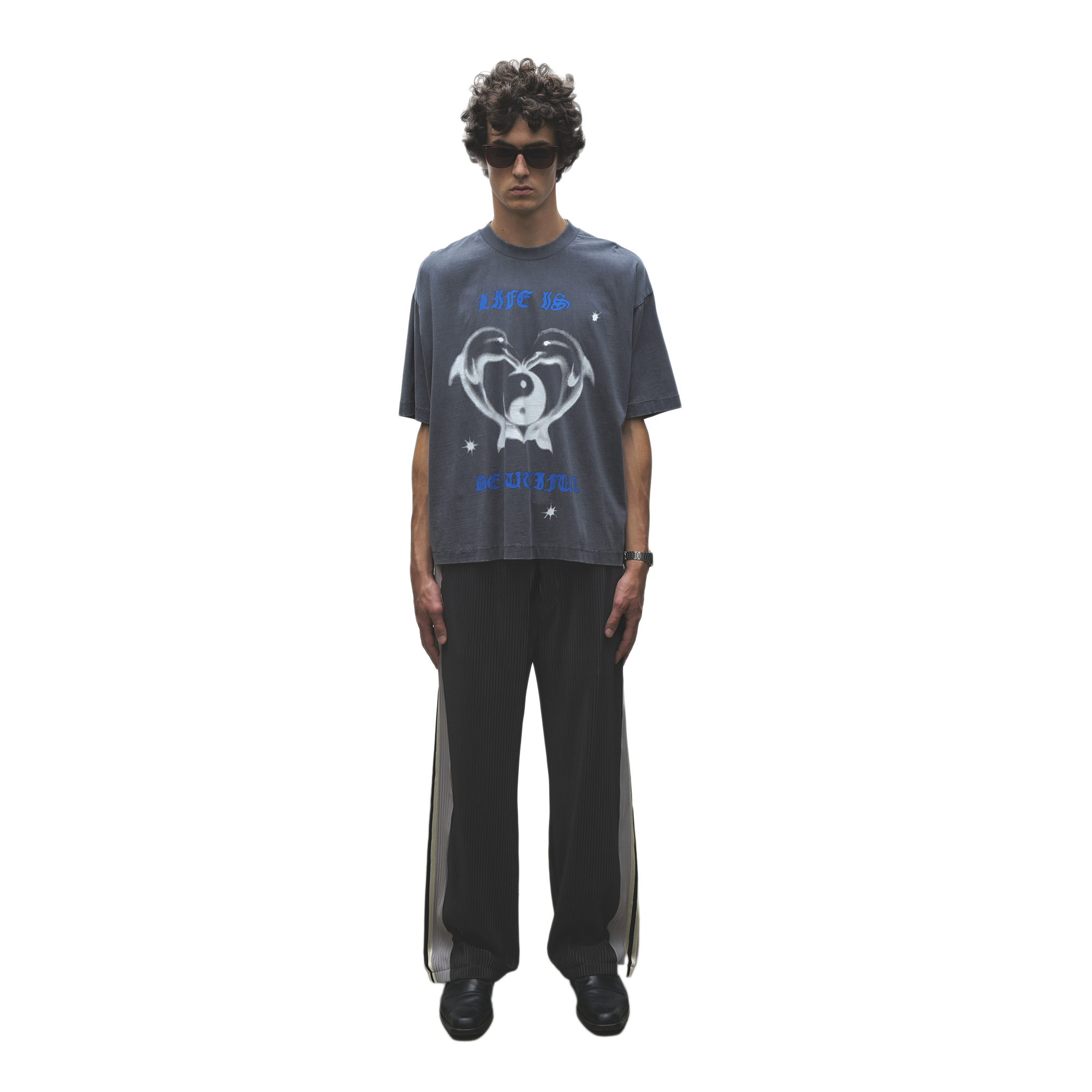 Jungles Jungles Life Is Beautiful T-Shirt Vintage Blue