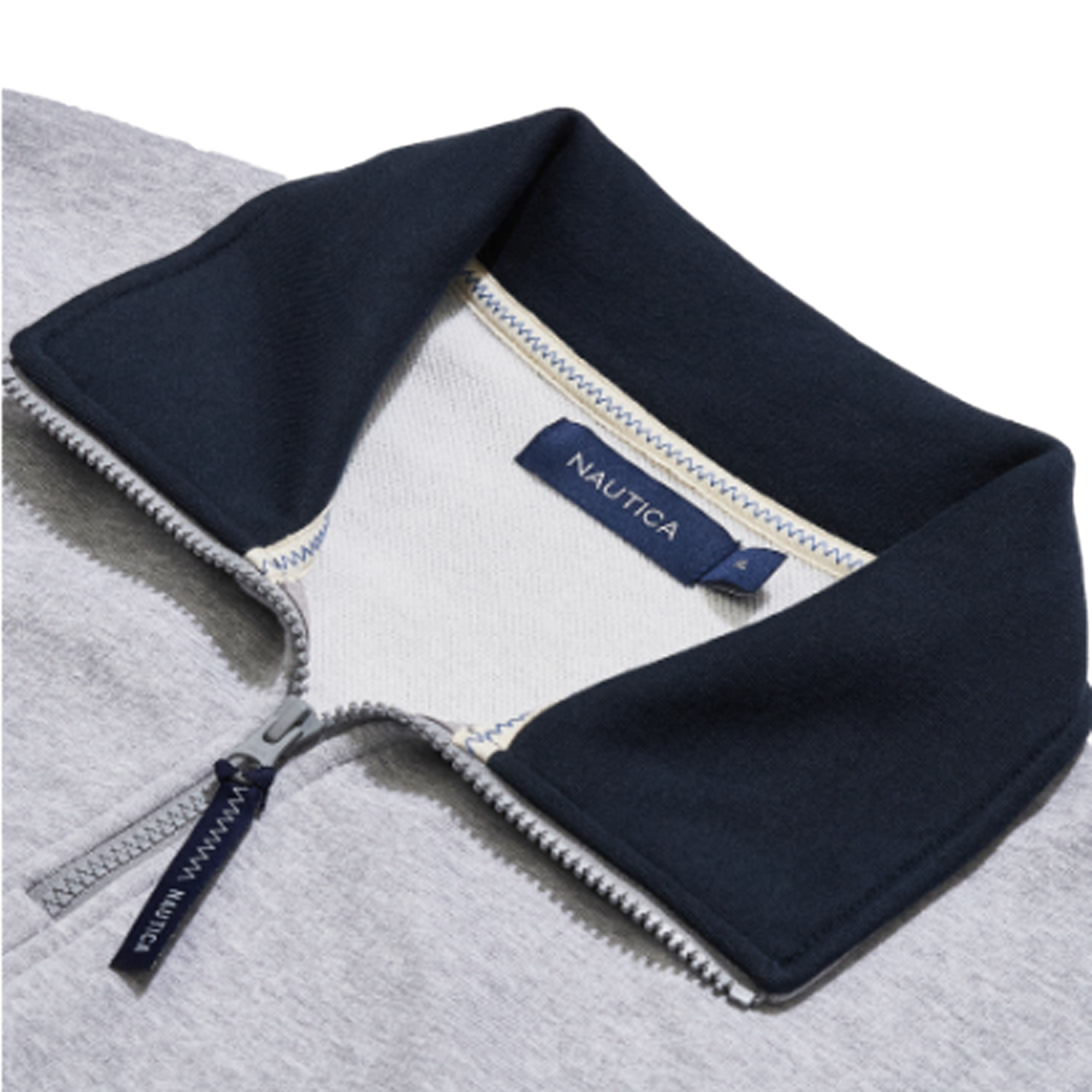 Nautica Korea 83Flag Half-Zip Sweatshirt Melange Grey