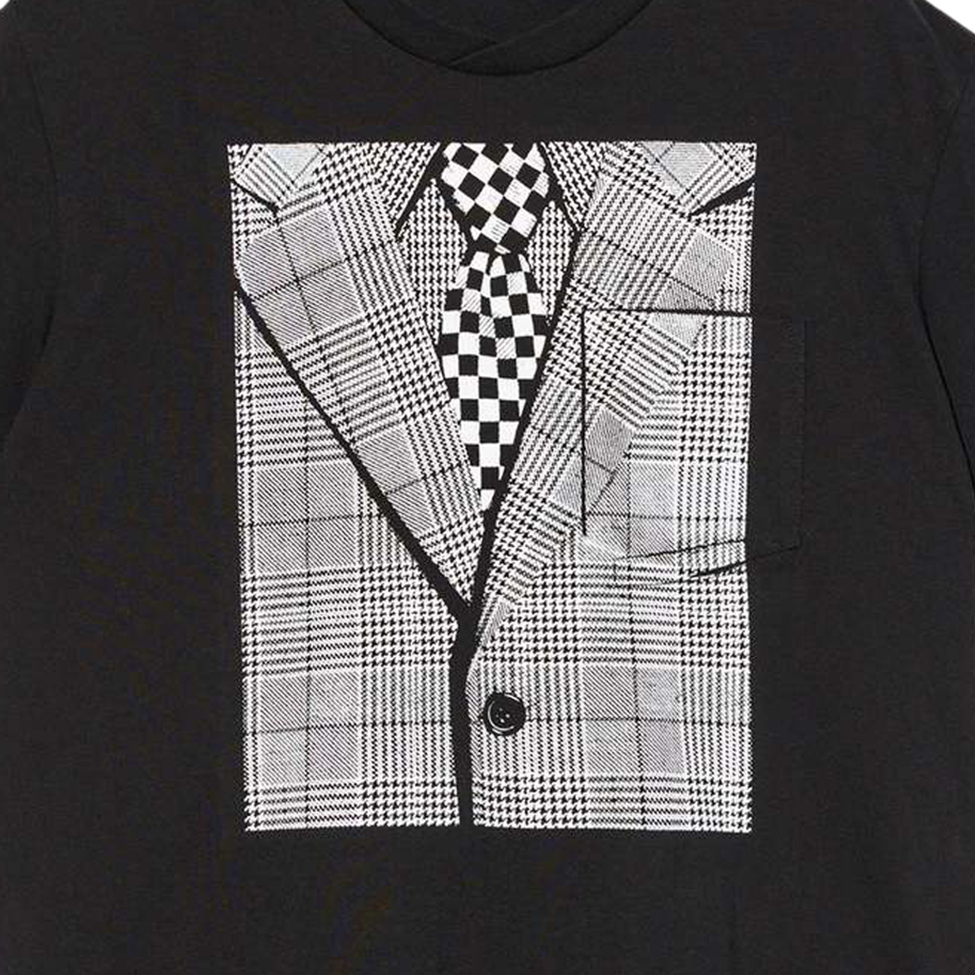 Engineered Garments Printed Cross Crew Neck T-shirt Black Suit