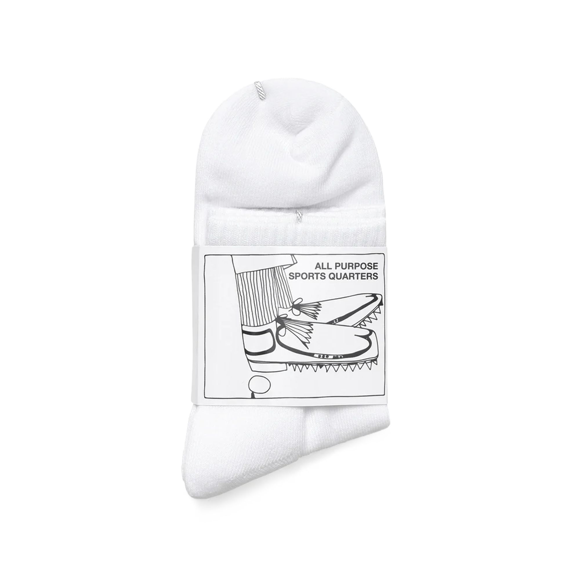 Metalwood Metal Logo Quarter Sock White/Blurple