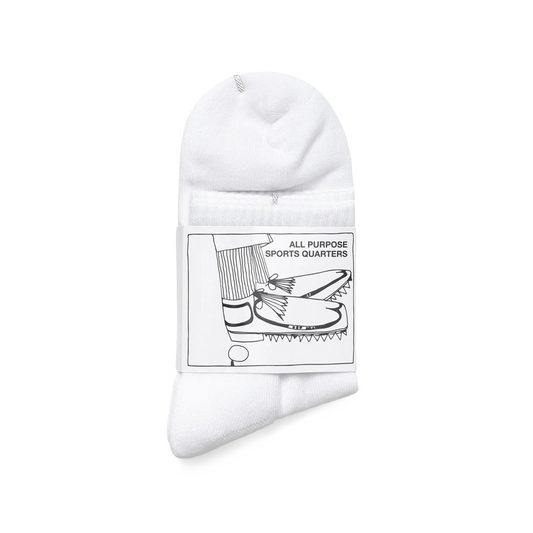 Metalwood Metal Logo Quarter Sock White/Blurple