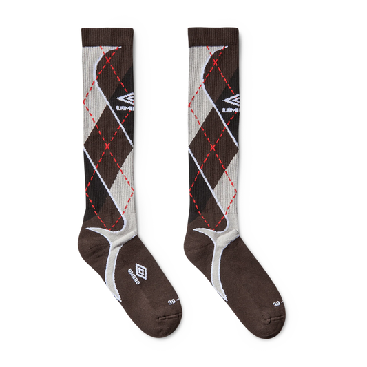 Umbro Sport Argyle Socks Black Dark Gray