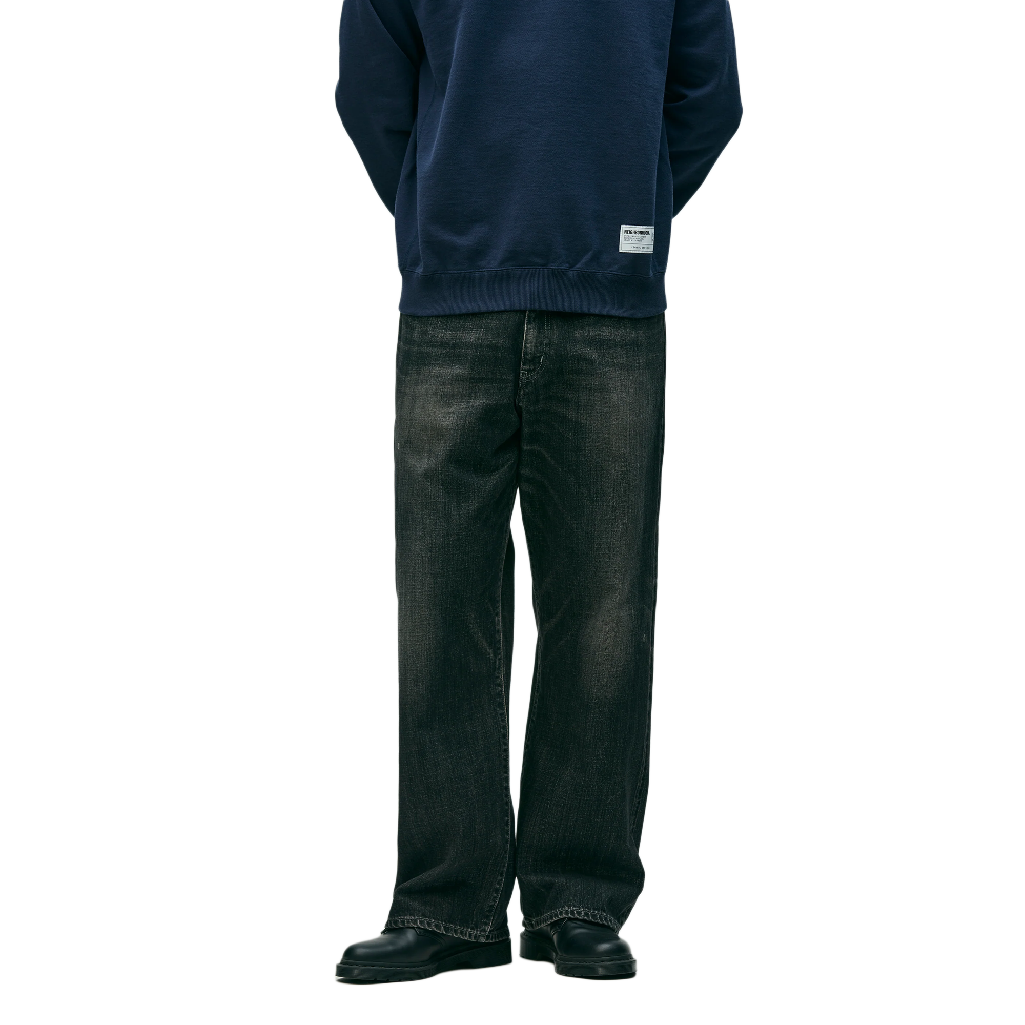 Neighborhood Washed Denim Dp Wide Pants Indigo