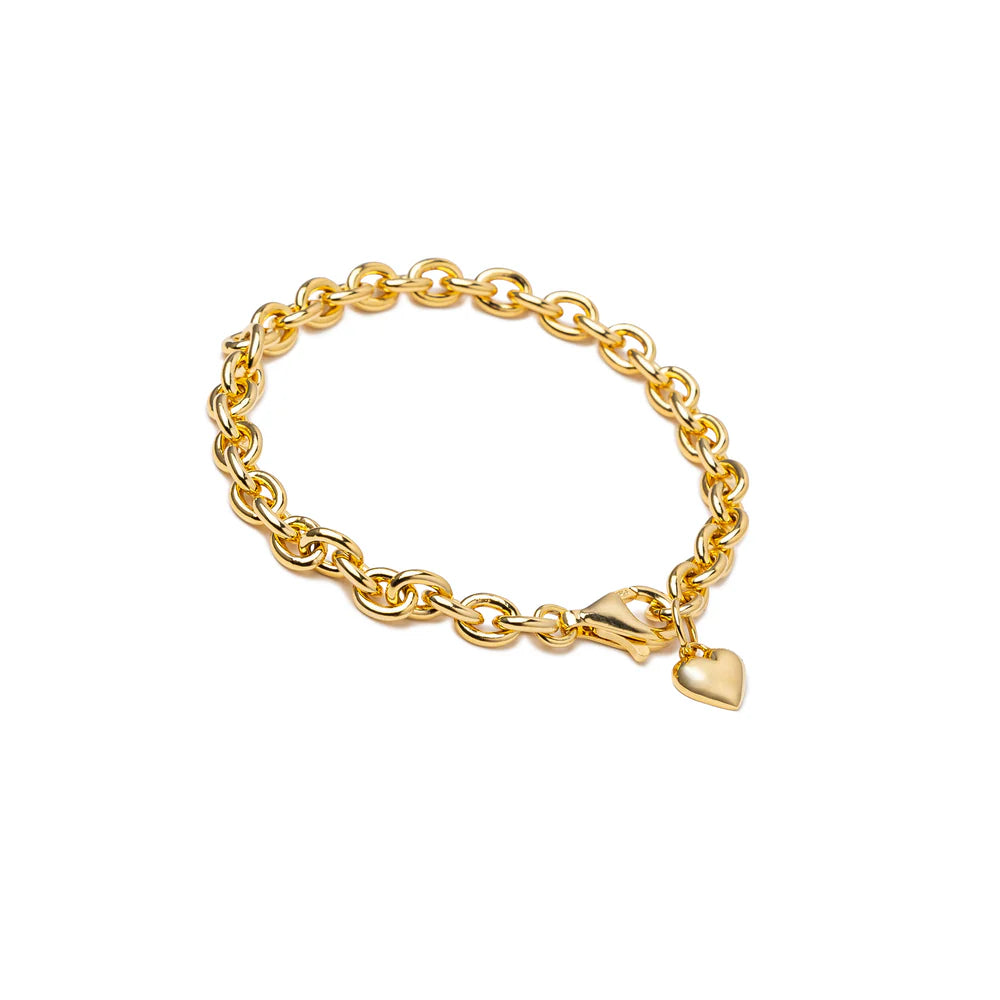 Human Made Heart Silver Bracelet Gold HM29GD070G